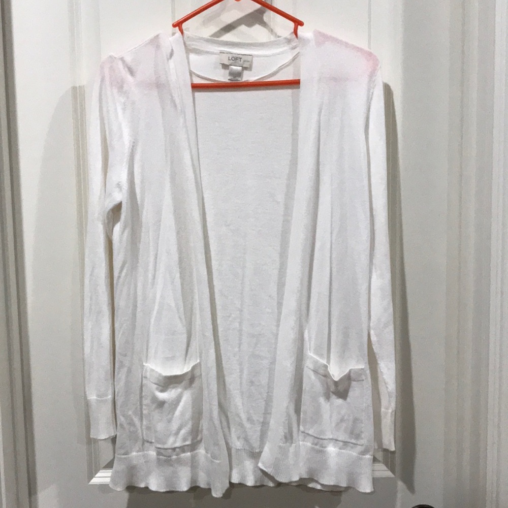 Loft White Cardigan